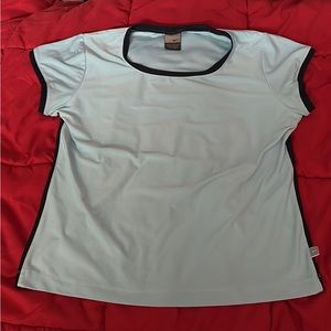 Light blue Nike shirt with navy trim